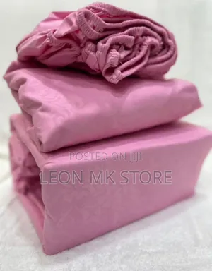 Pink Elastic( Fitted)Cotton Bedsheets