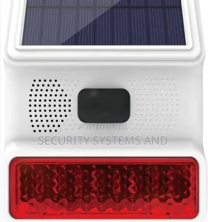 Wireless Solar Alarm Siren With Led Flashing Light And Motion Sensor