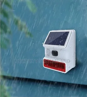 Wireless Solar Alarm Siren With Led Flashing Light And Motion Sensor