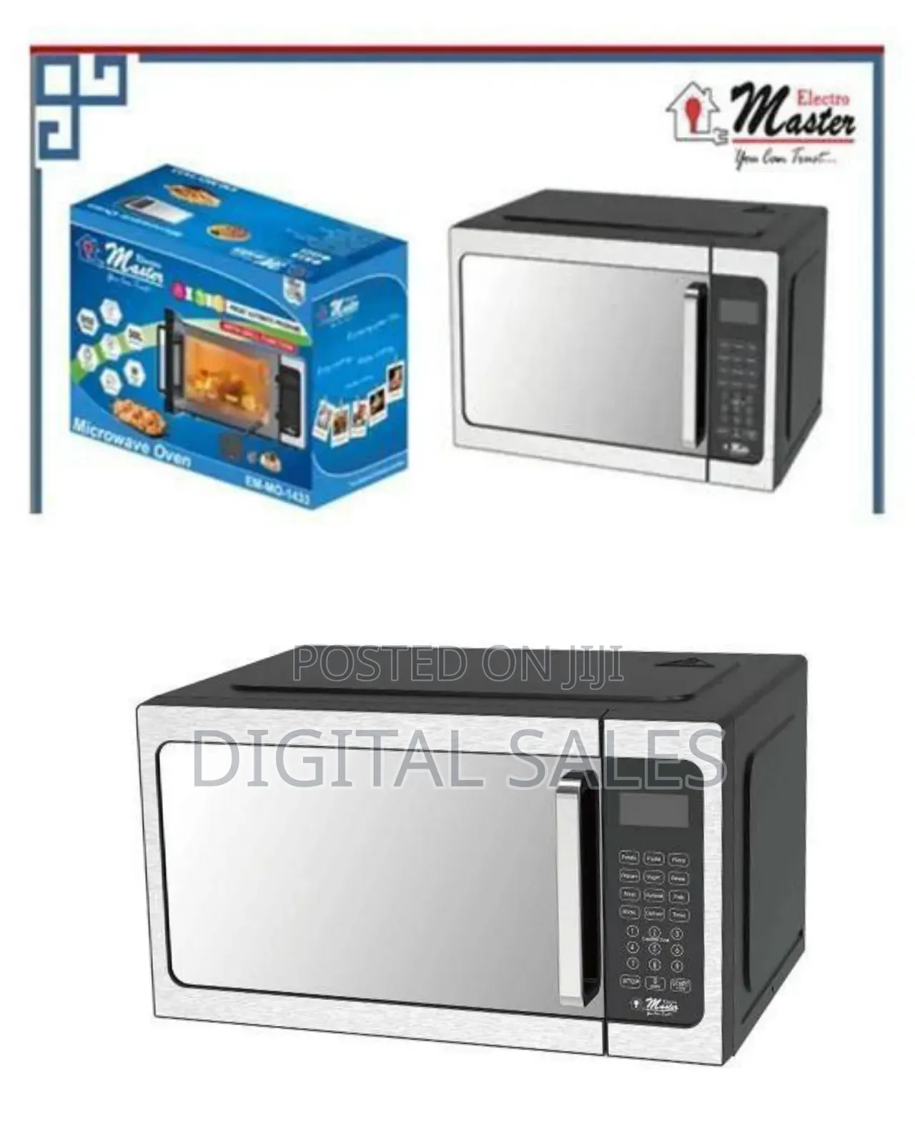 Electro Master Modern 30litre Digital Microwave Oven
