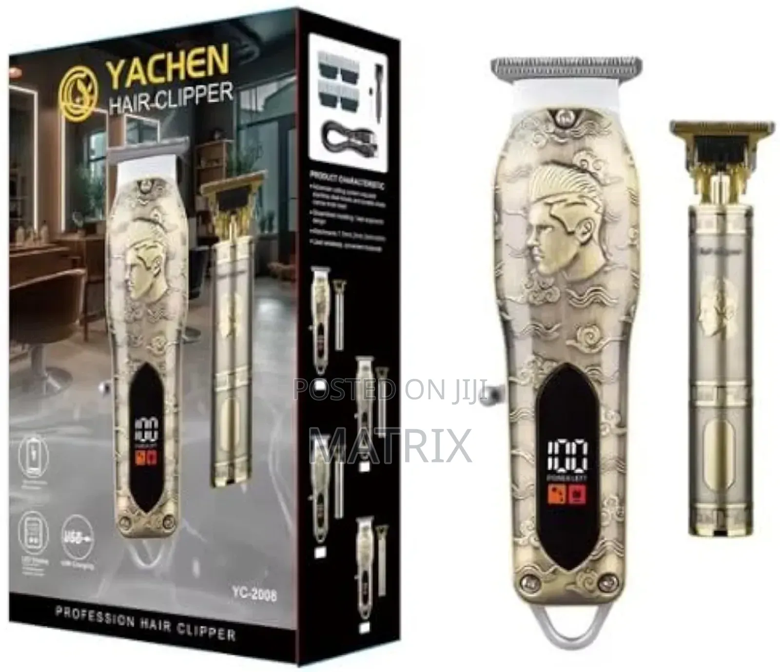 2 in 1 Yachen Professional Hair Clipper Trimmer With Digital Display,