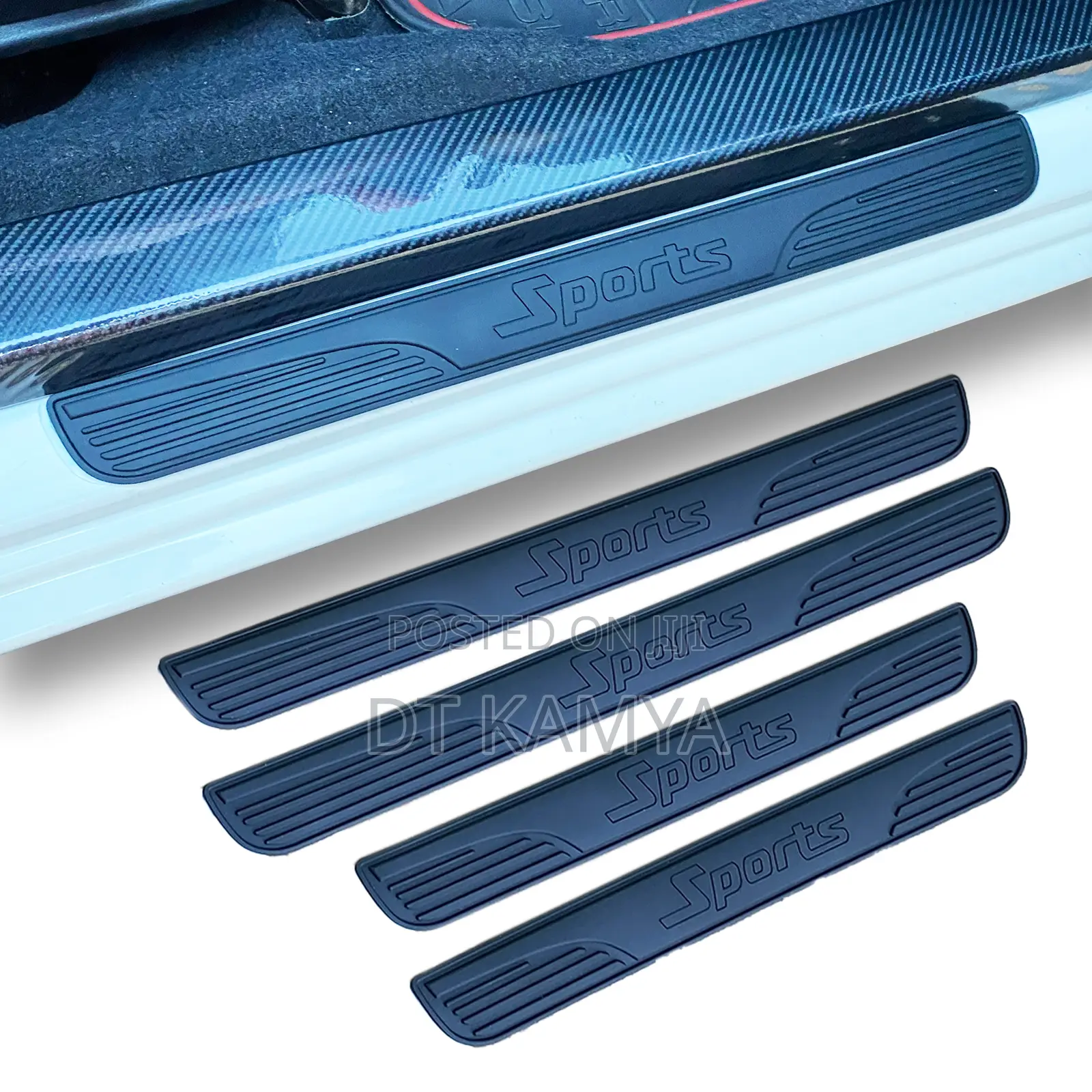 5 PCS Car Rubber Door Sill Protectors / Anti Scratch / Door Guards