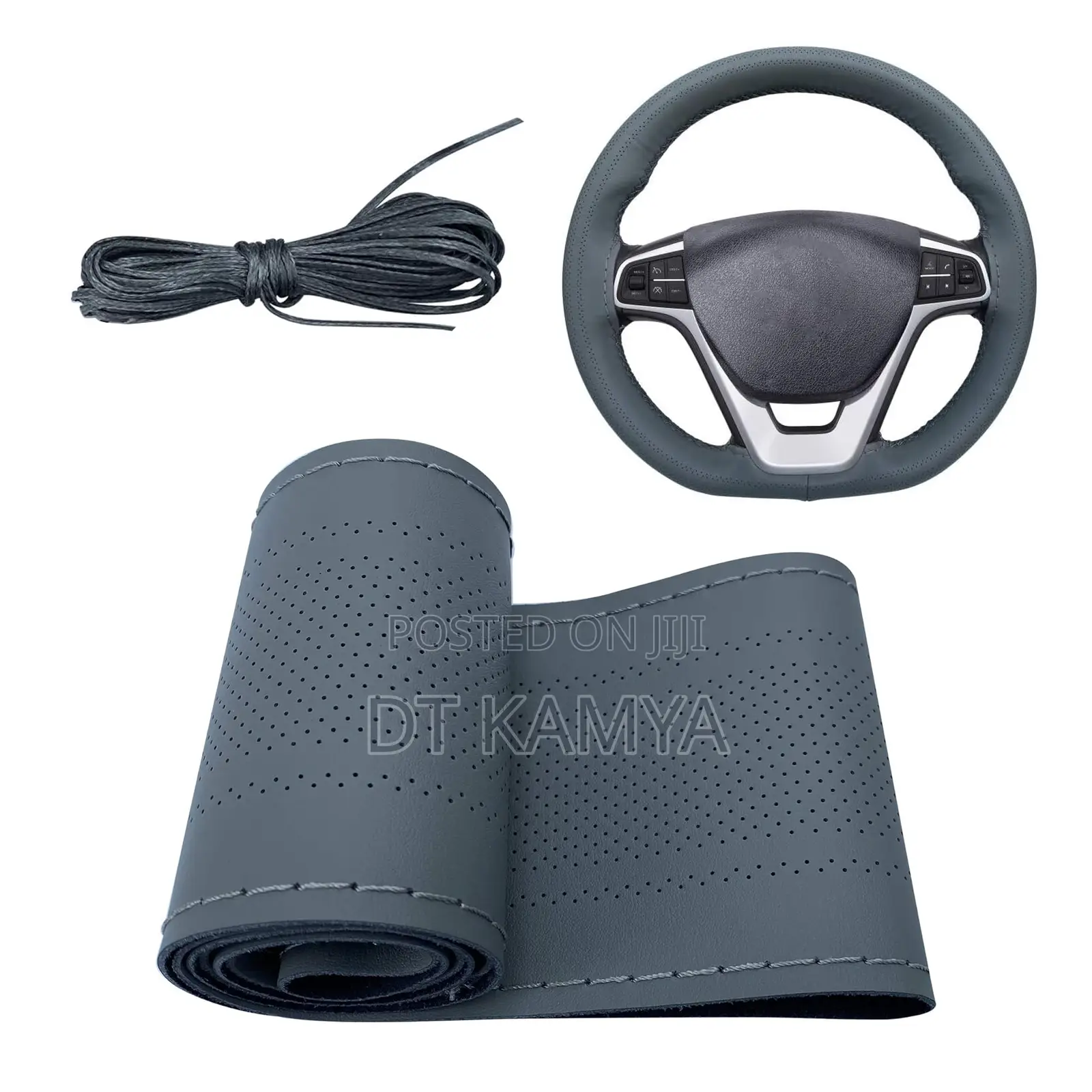 Pure Leather Car Hand Stitched Steering Cover / Very Long Lasting