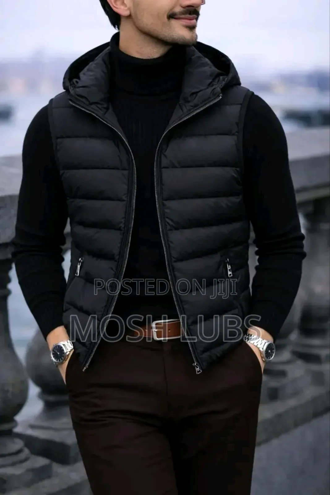 Sleeveless Jackets With Hoodies