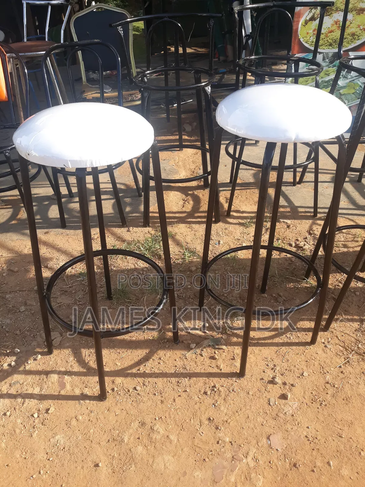 Long White Counter Chairs
