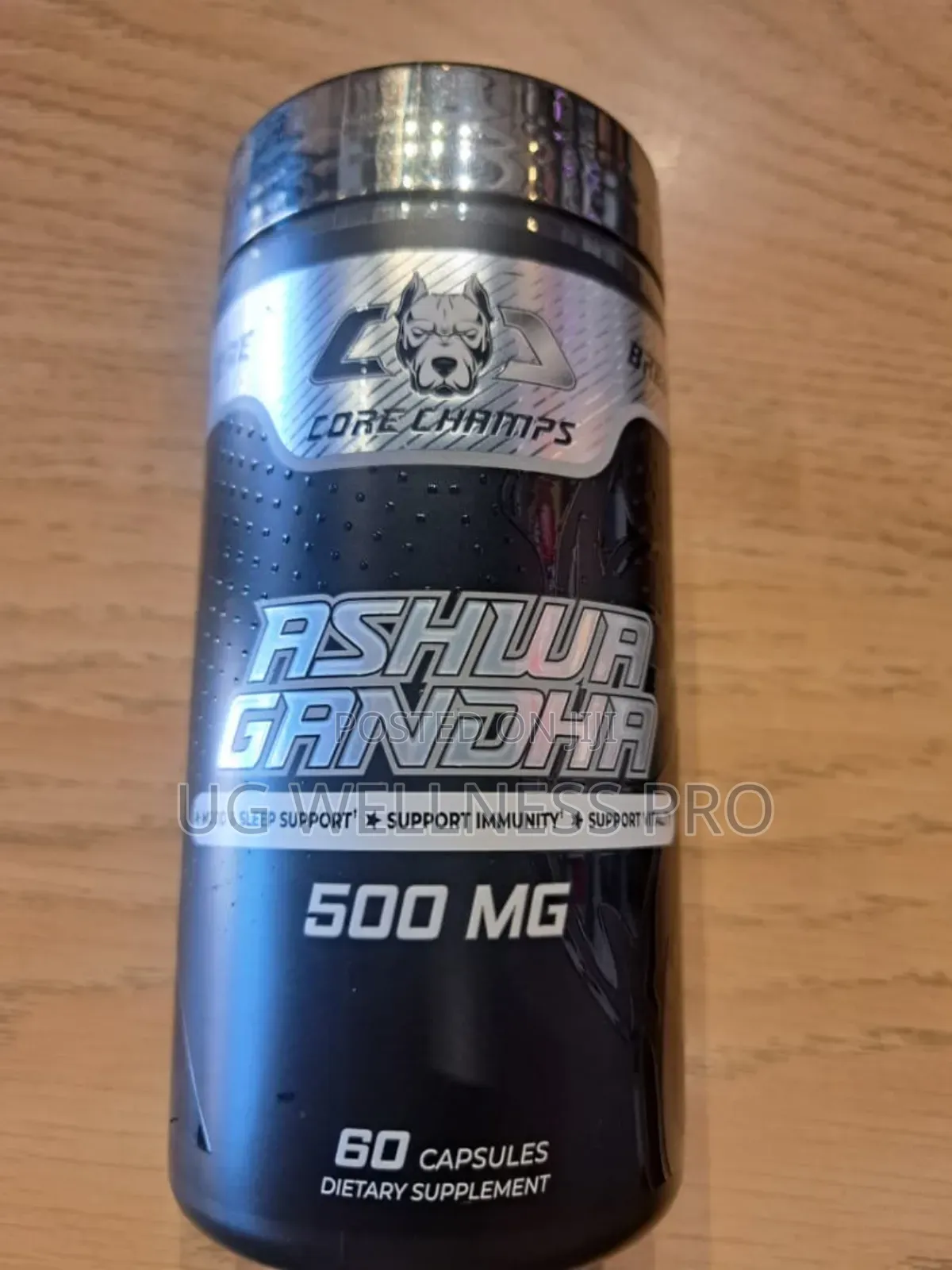 Core Champs Ashwagandha 60 Caps, Stress Relief, Pure