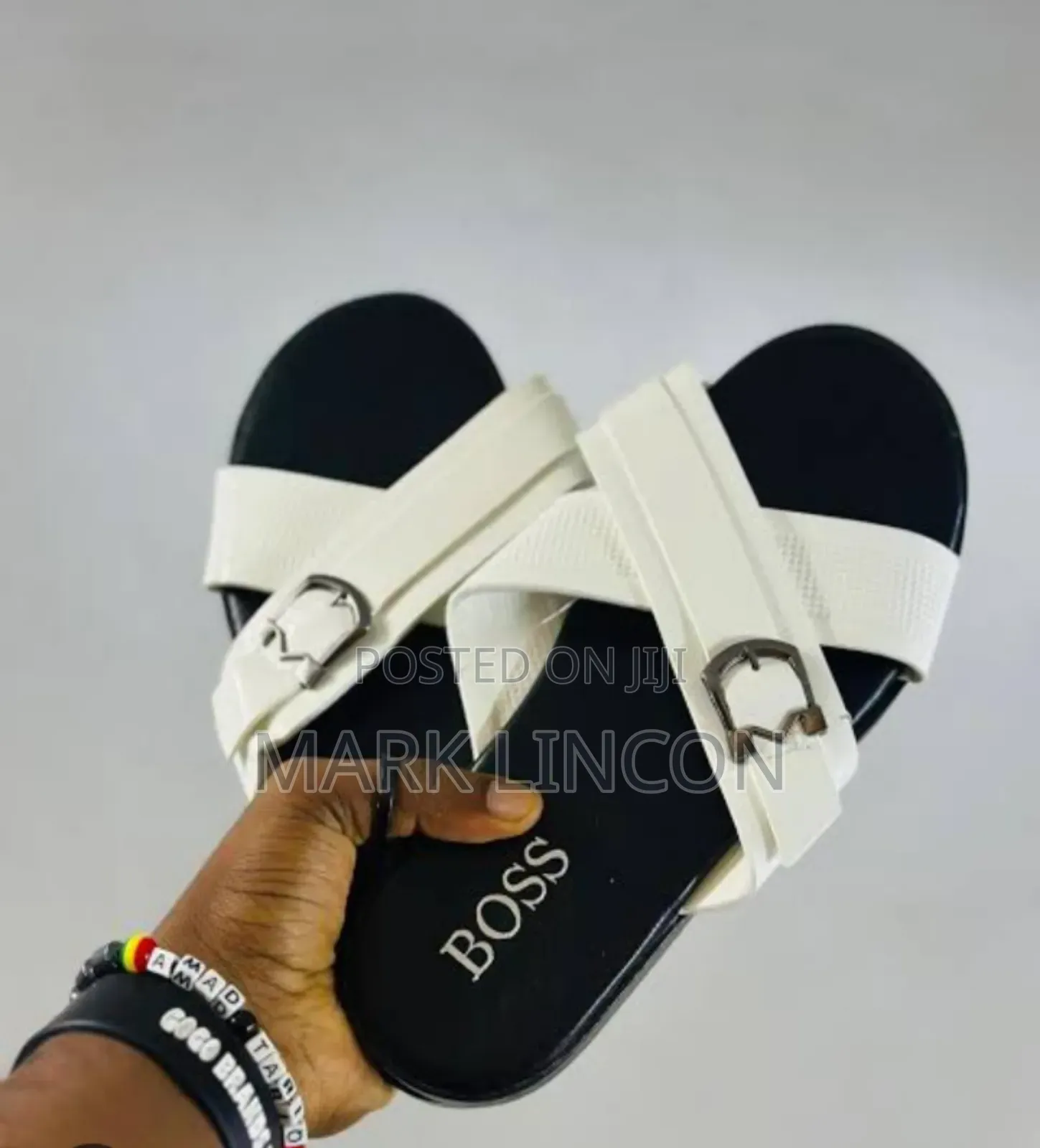 Classic Men's Slip- On Crossover Sandals