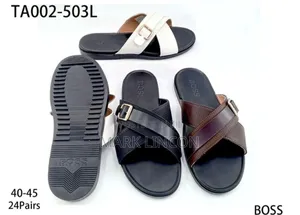Classic Men's Slip- On Crossover Sandals