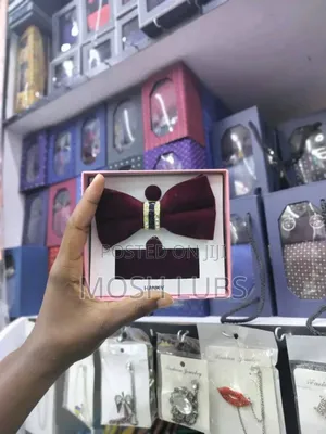 Hanky Bowtie,Pocket Square Cufflinks Set-Velvet