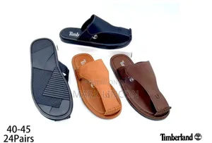 Men's Leather Slip- On Sandals