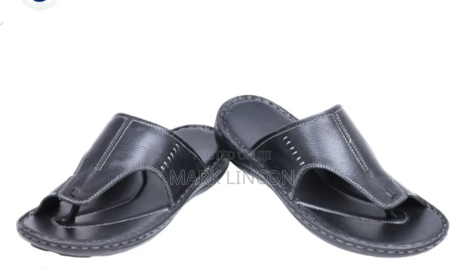 Men's Leather Slip- On Sandals