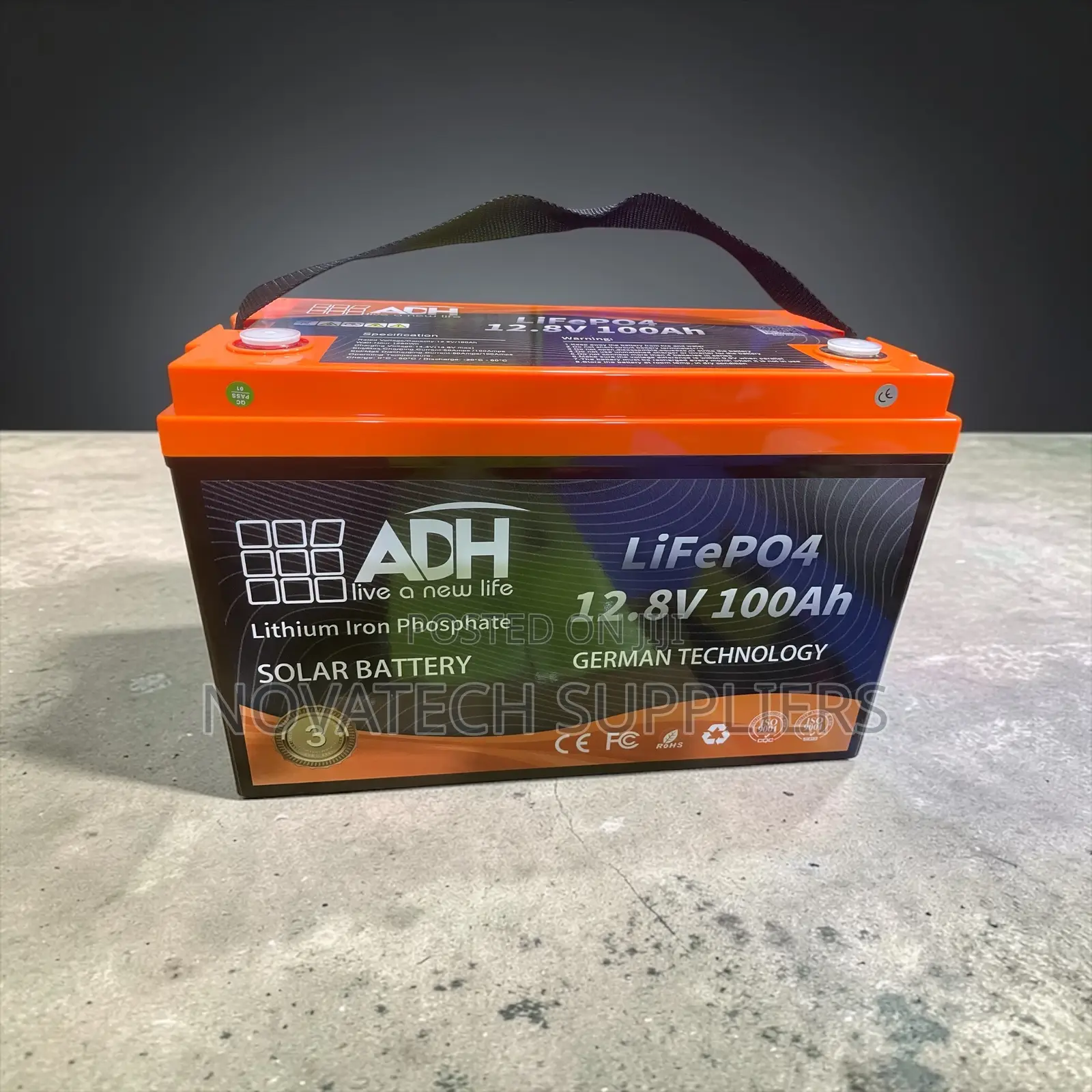 Adh 12v 100ah Lithium Backup Solar Battery