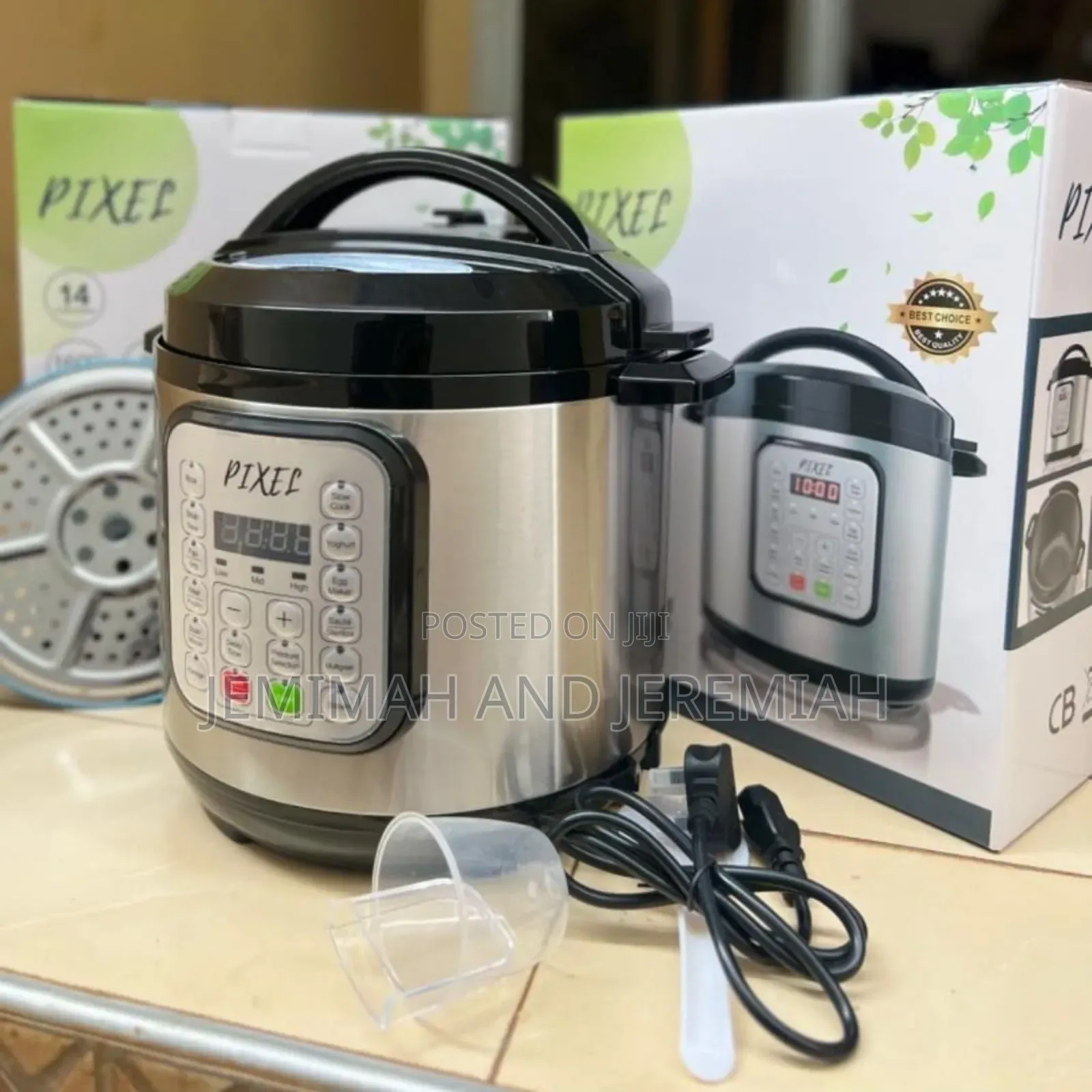 Pixel 7l Electic Pressure Cooker With Steaming Basket