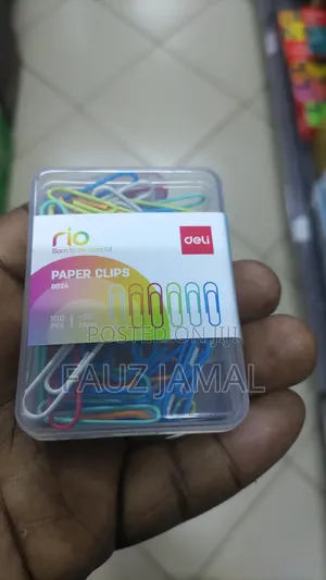 Office Coloured Plastic Clips 100pieces