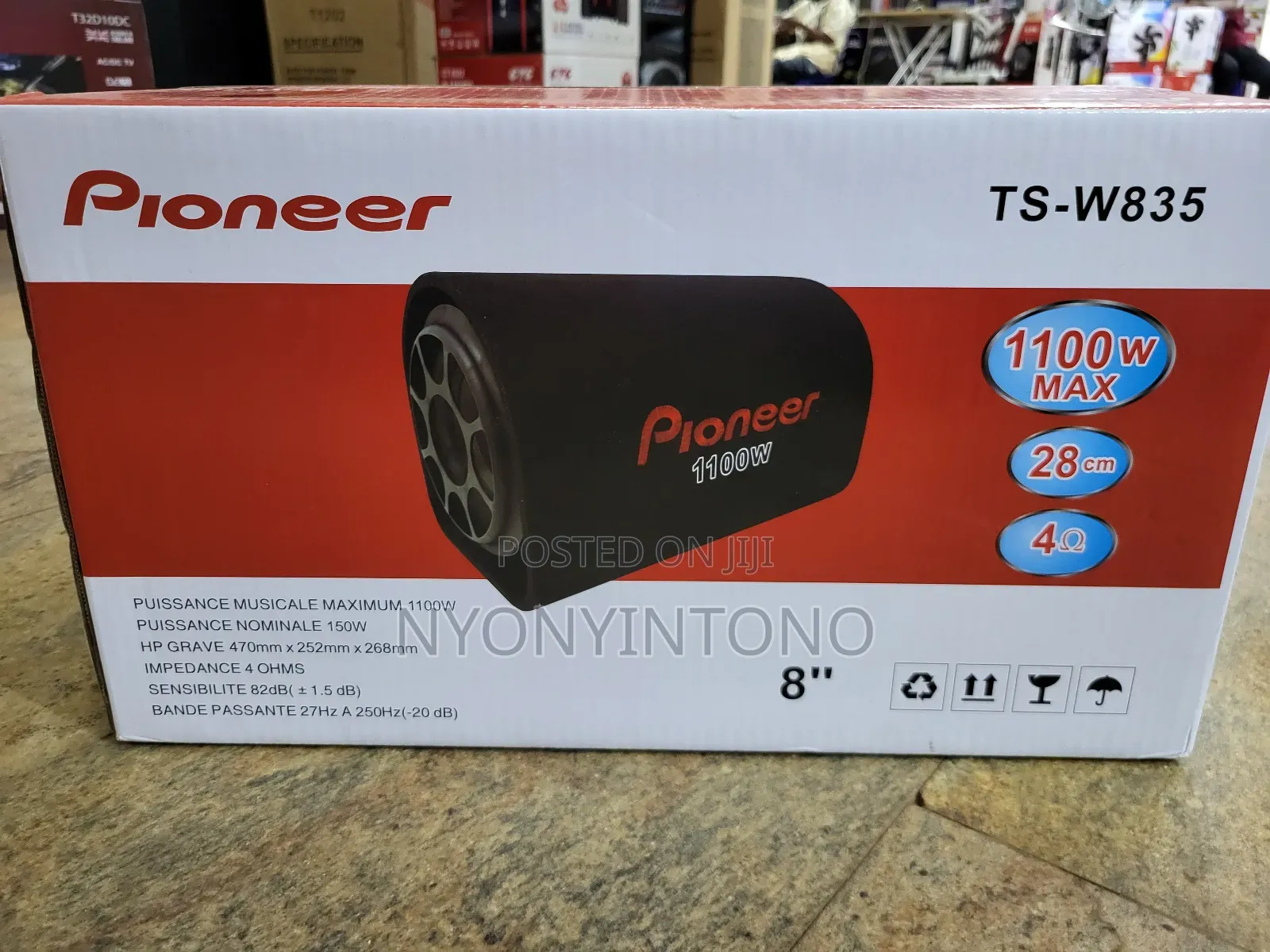 Pioneer 8" 1100w Car Boot Speaker With Powerful Bass