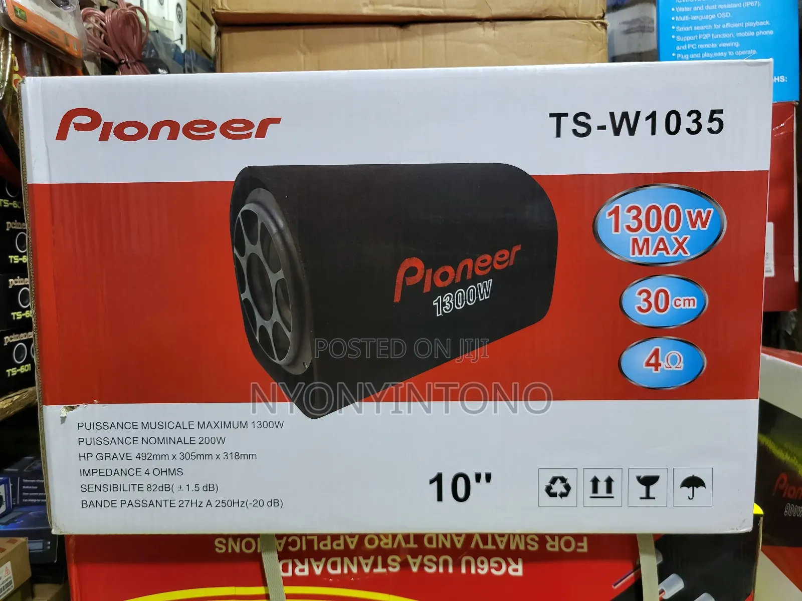Pioneer 10" 1300w Carboot Subwoofer With Very Powerful Adjustable Bass