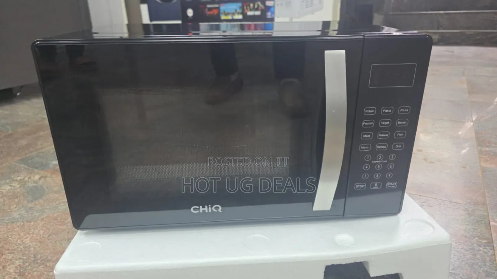 Chiq 25l Digital Microwave Oven With Grill - Black