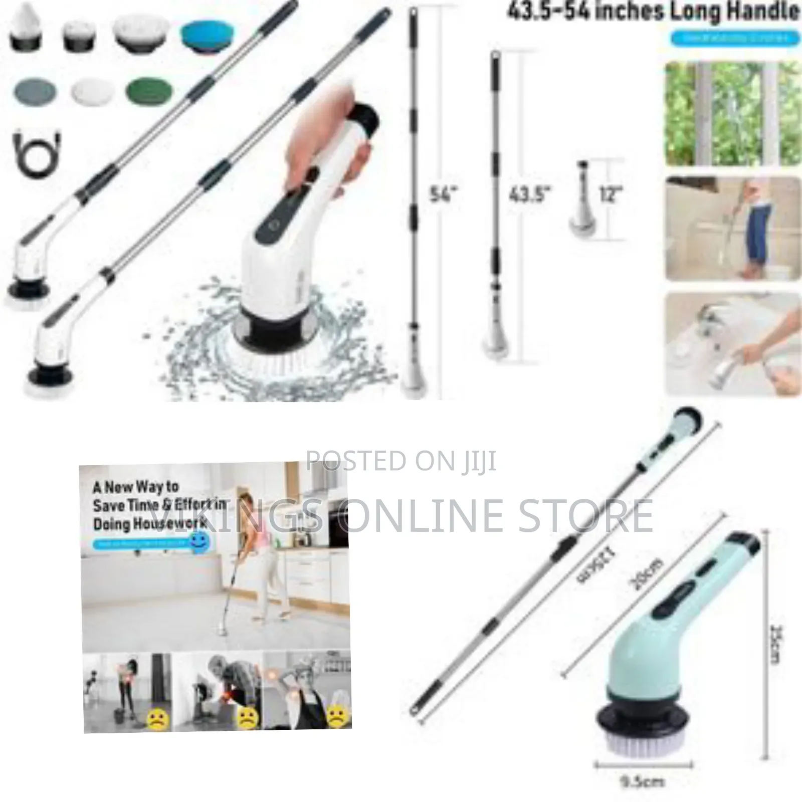 Wireless Rotatable 9-in-1 Electric Cleaning Brush for Windows