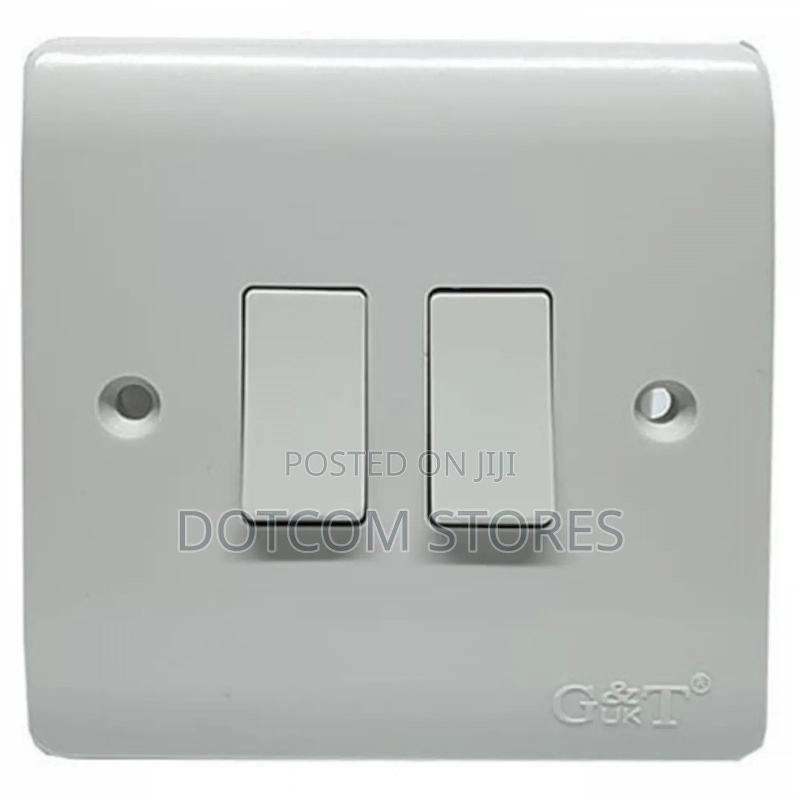 G T V303 10ax 2-Gang 1-Way Plate Switch.