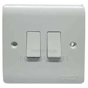 G T V303 10ax 2-Gang 1-Way Plate Switch.