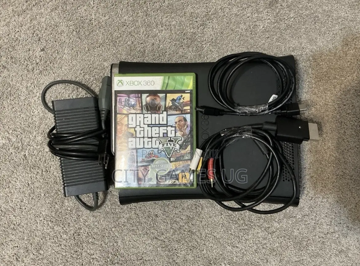 Microsoft Xbox 360 120gb Black Console With Cords - No Controller