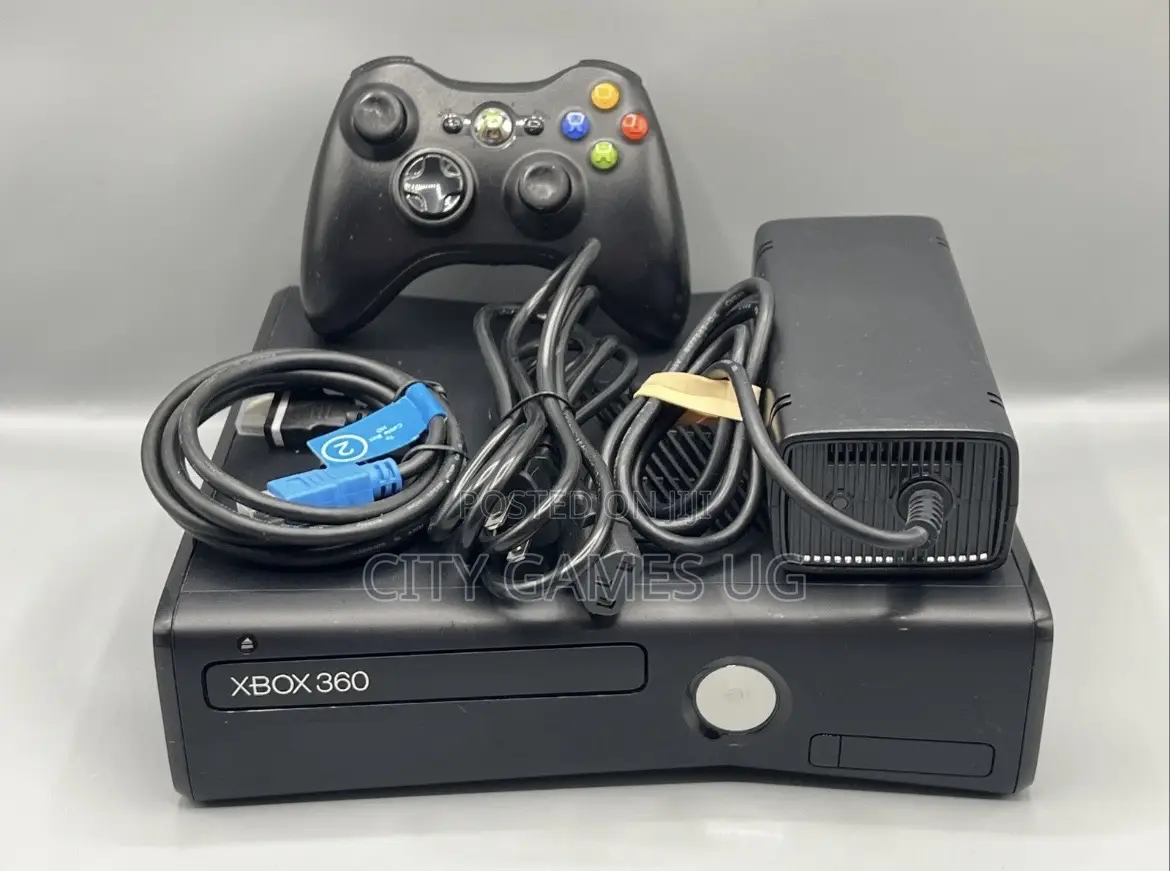 Microsoft Xbox 360 S Slim Model 1439 W/ Controller Cables