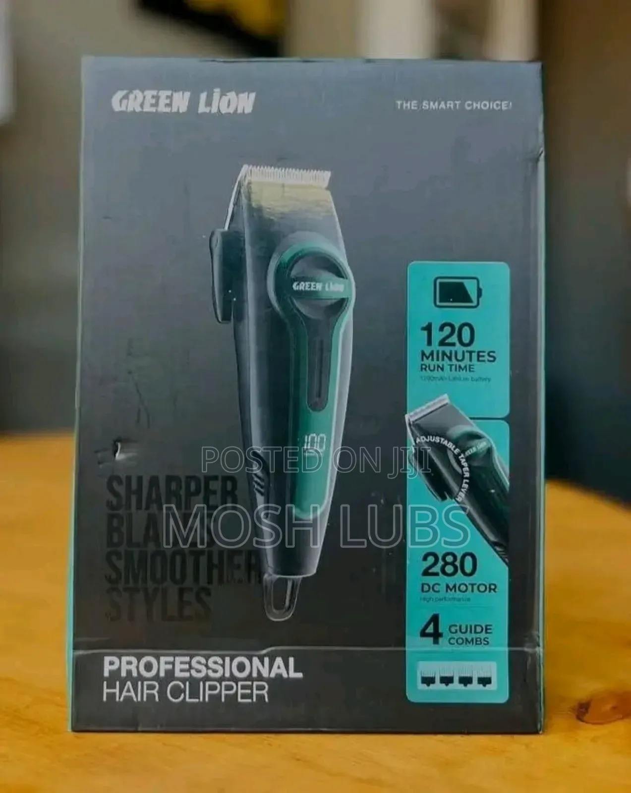 Green Lion Professional Hair Clipper With 4 Shaving Blades
