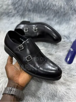 Classic Leather Double Monk Strap Formal Shoe
