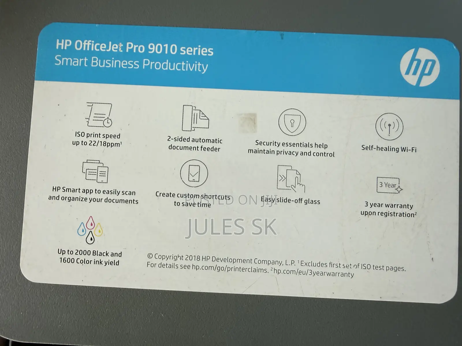 Printer Hp Pro 9010 Inkjet