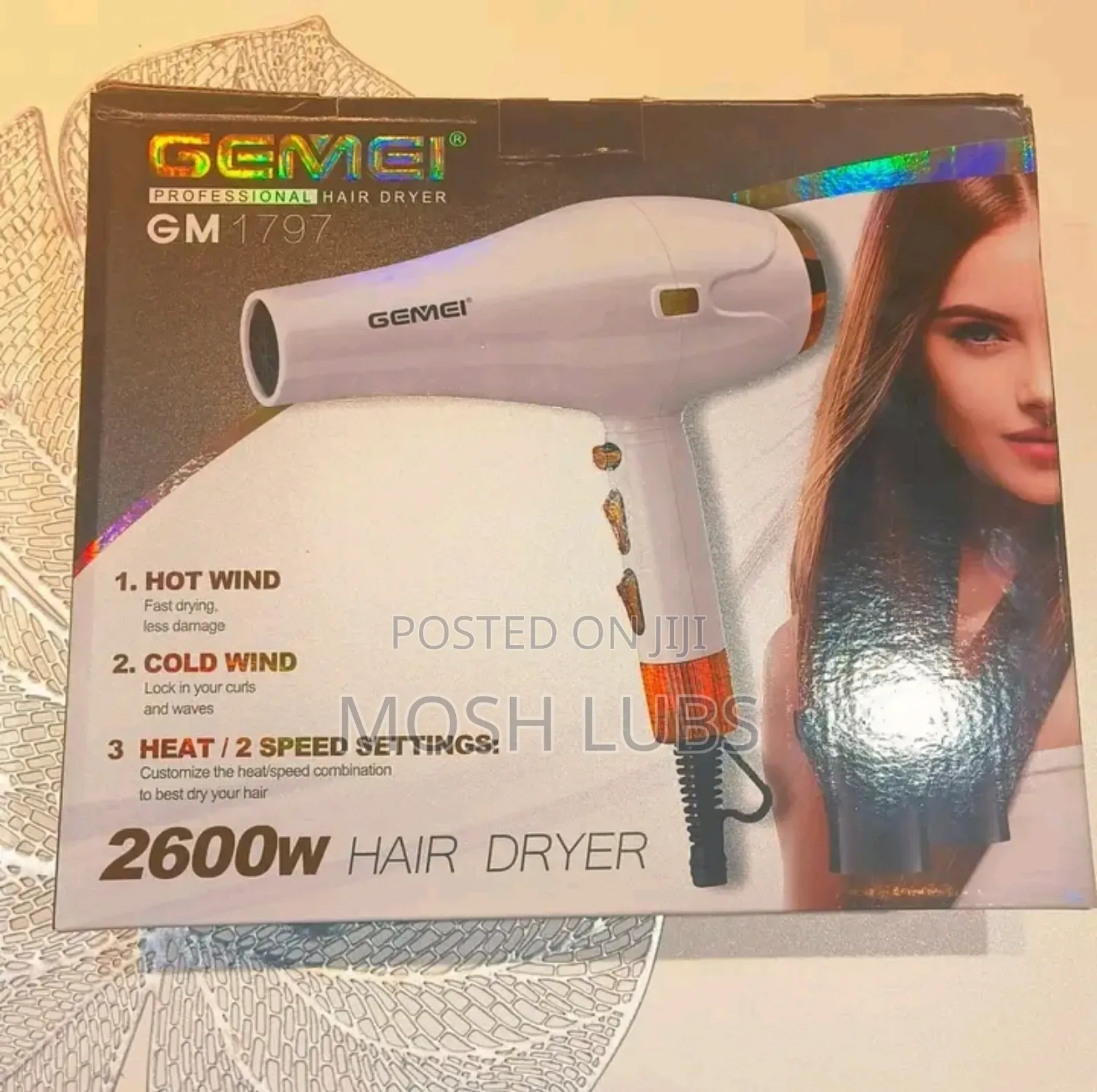 Gemei Hot Wind Professional Hair Dryer