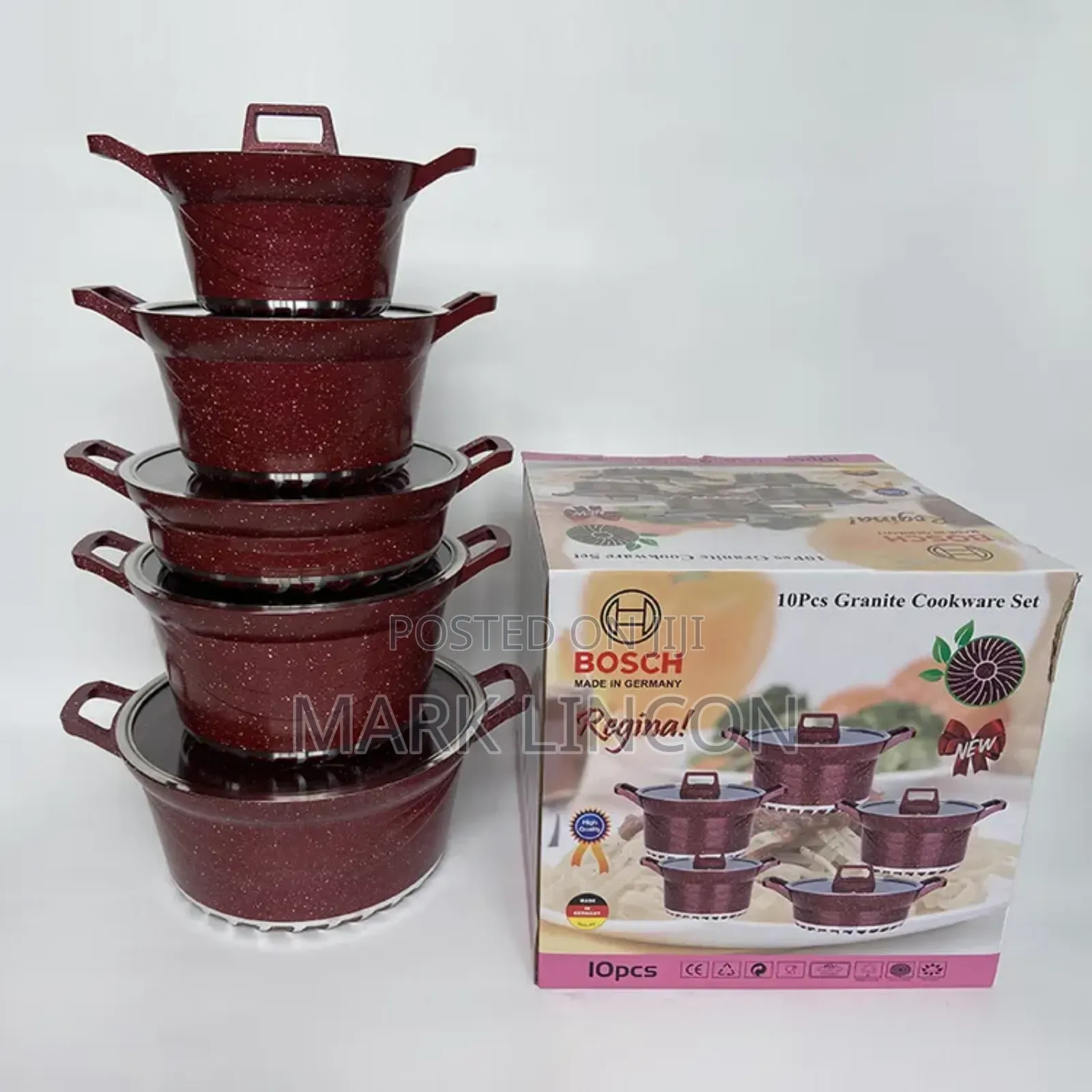 5 Piece Granite Non-Stick Cookware Set