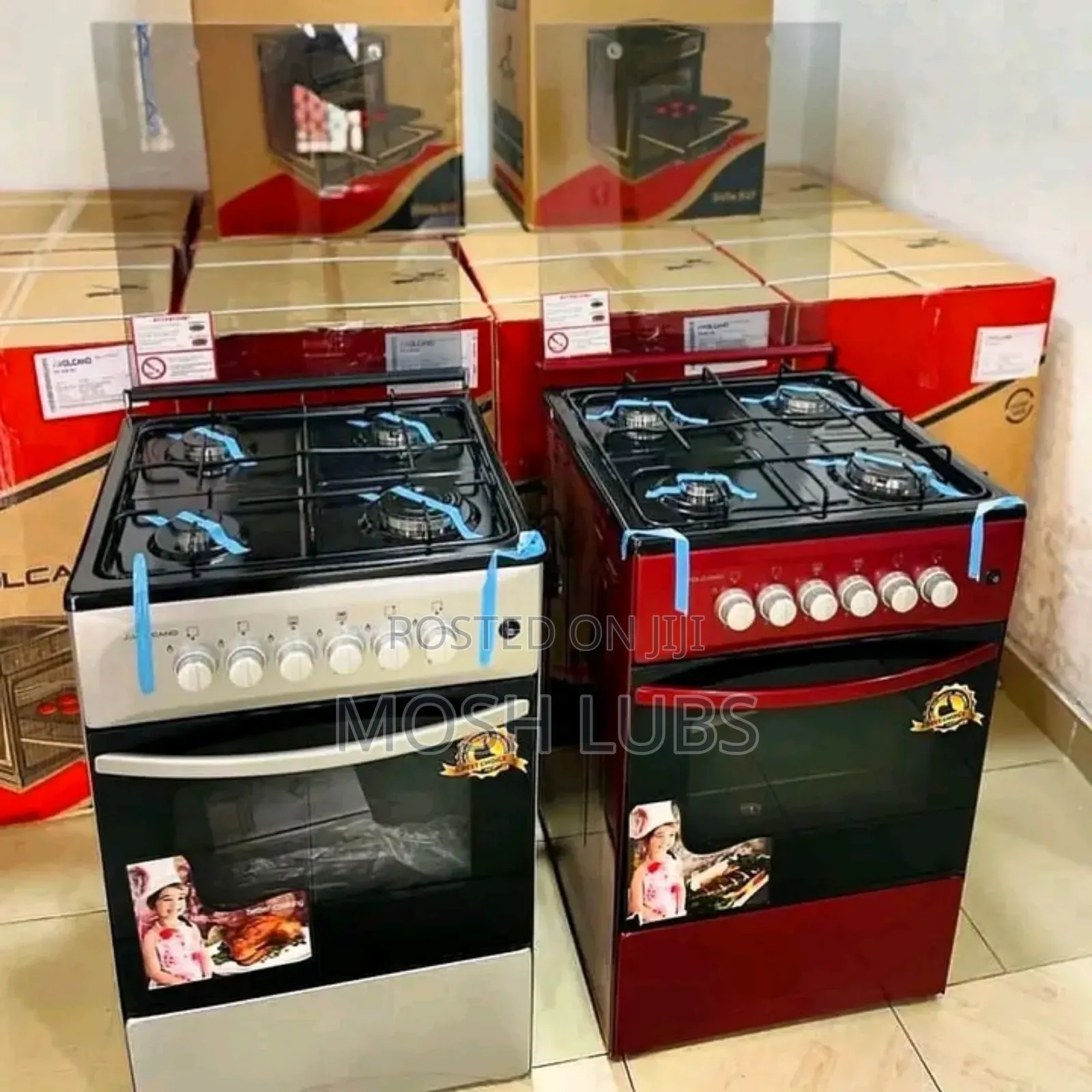 50*50 Volcano 4 Burner Gas Kitchen Cooking System With Oven and Stove
