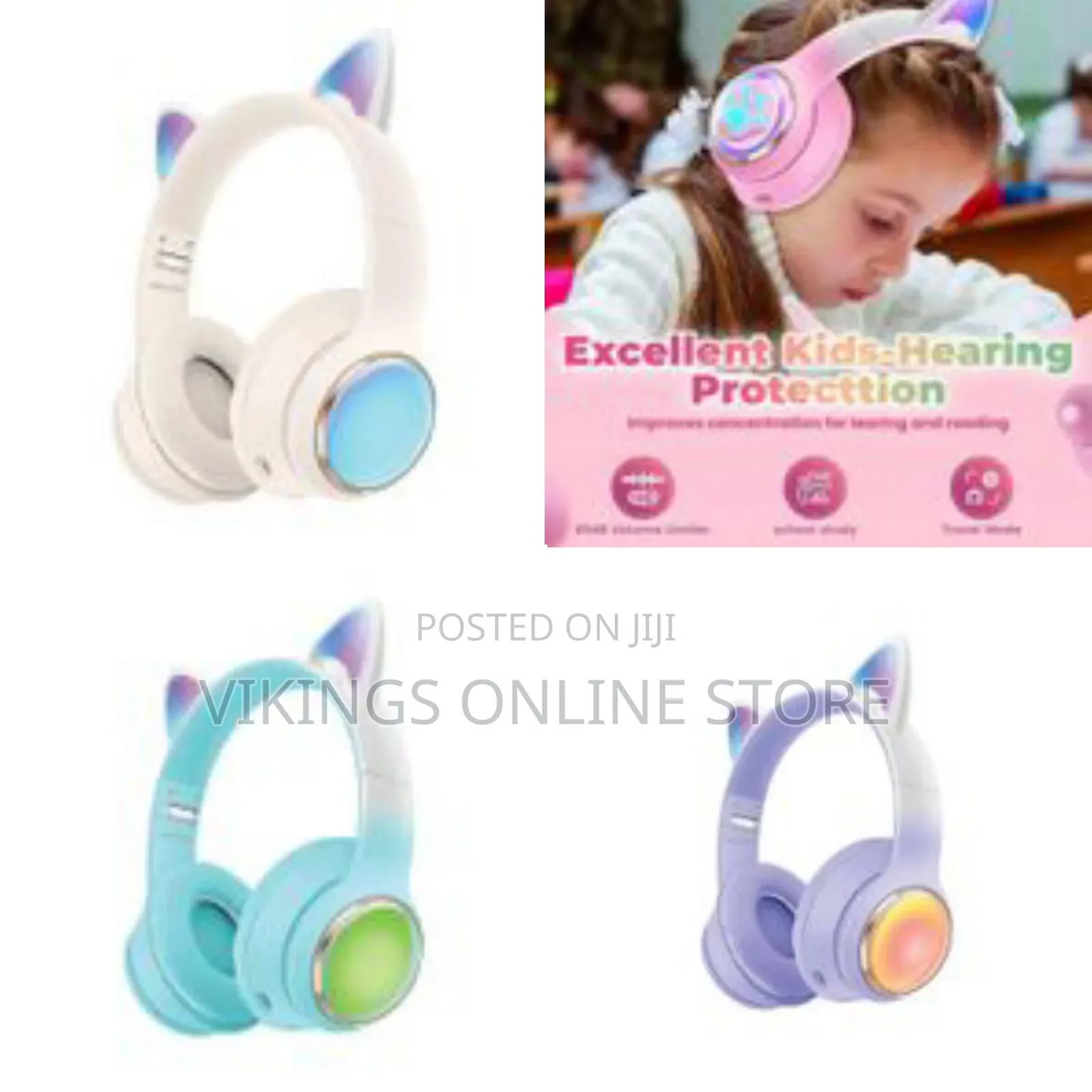 Green Lion Gk-400 Kids Wireless Head Phone Bluetooth Gaming Gamer