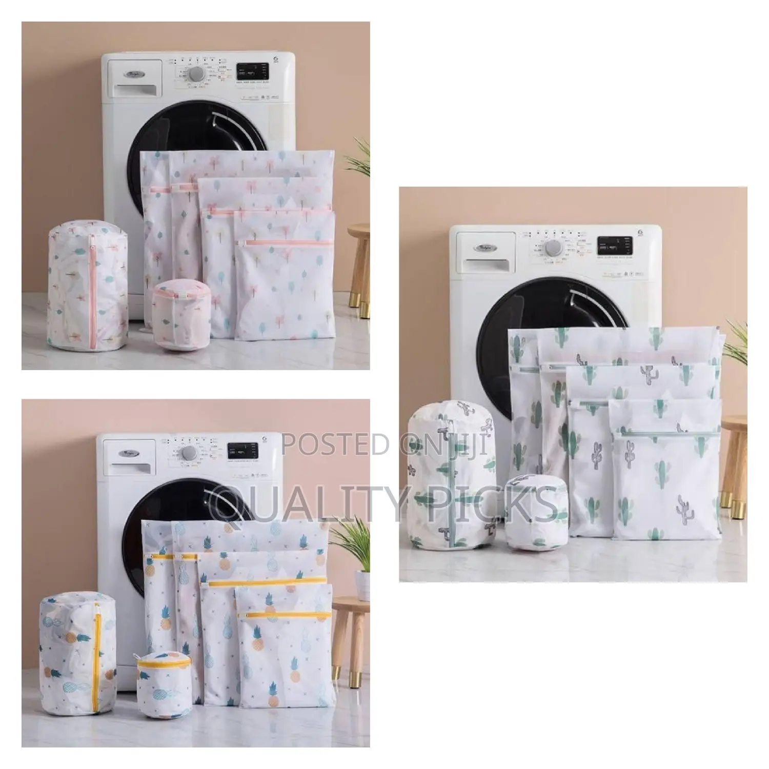 Set of 6 Mesh Laundry Bags