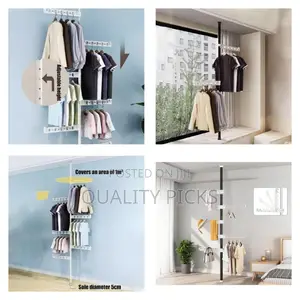 Foldable Clothes Rack With Adjustable Height
