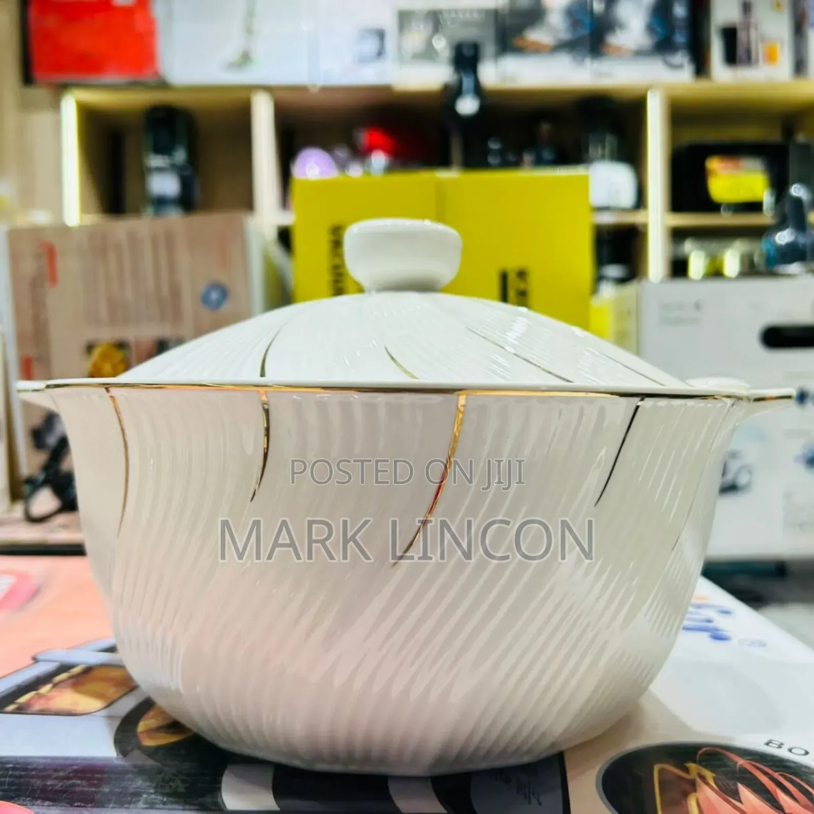 3 Piece Set of White Ceramic Casserole Serving Dishes