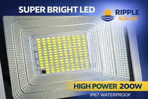 200w Solar Flood Light No Electricity Waterproof Security Light