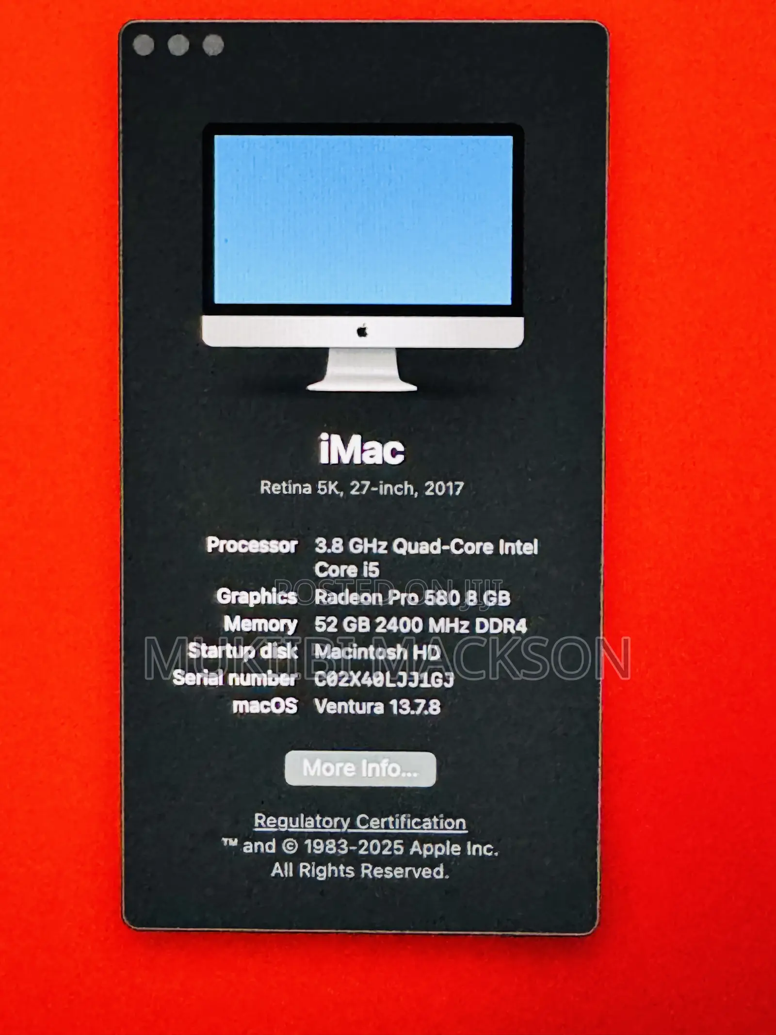 Desktop Computer Apple iMac 48GB Intel Core i5 SSHD (Hybrid) 2T