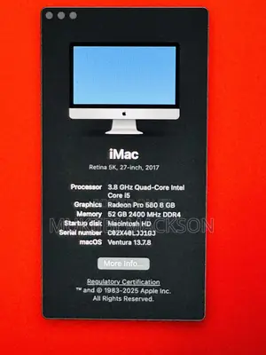Desktop Computer Apple iMac 48GB Intel Core i5 SSHD (Hybrid) 2T