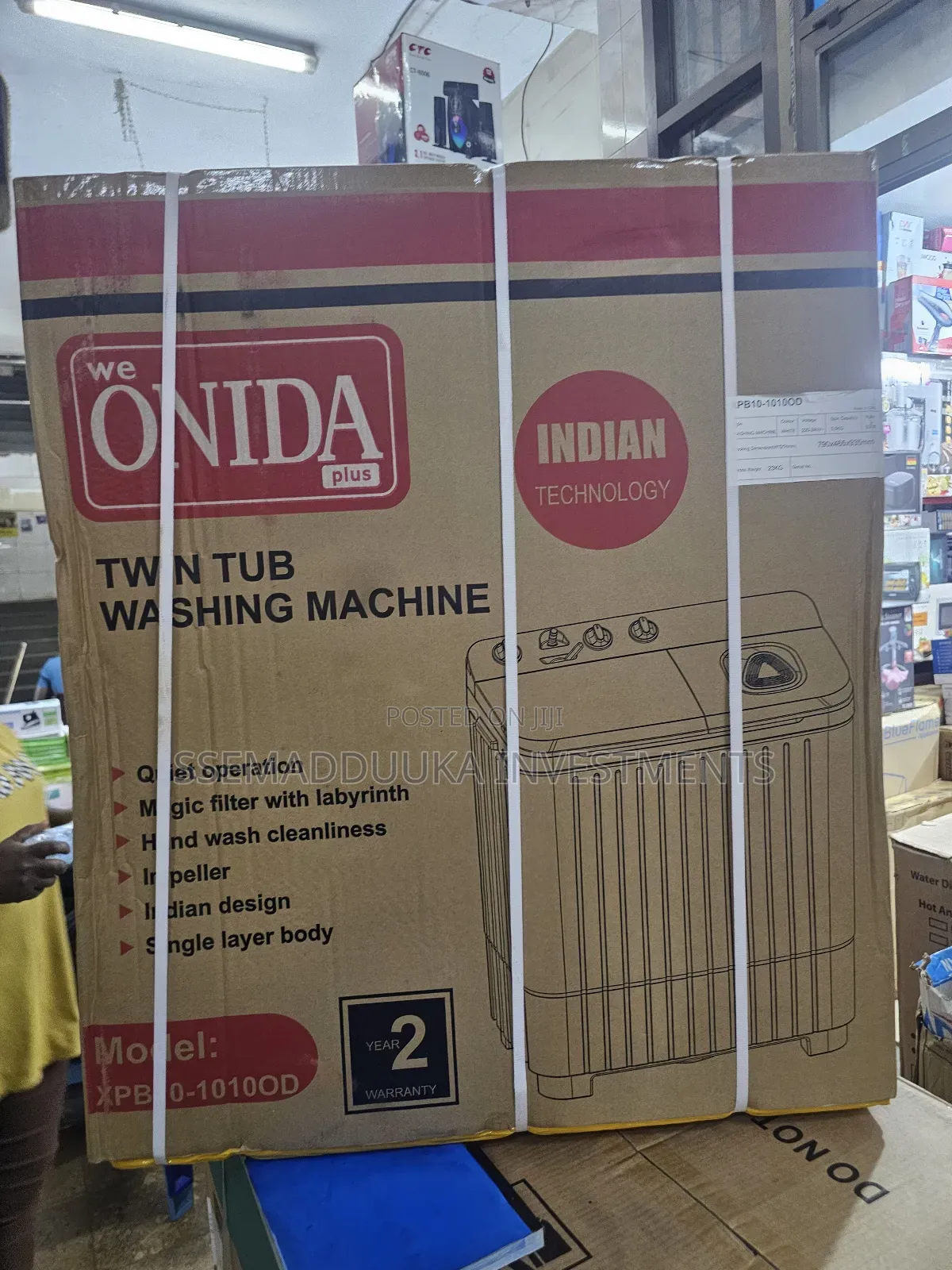 Onida Xpb10-1010od Twin Tub Washing Machine