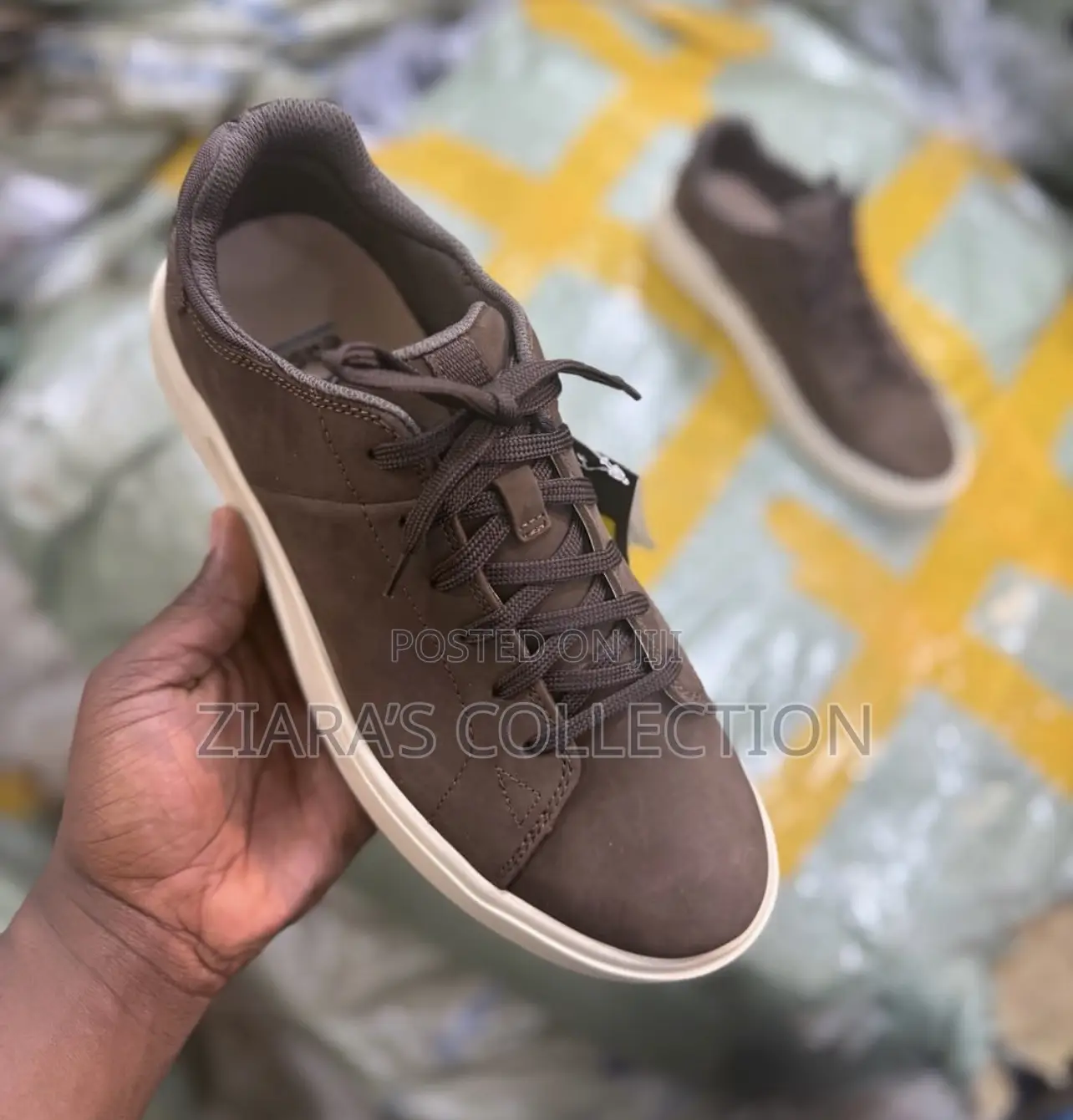 Brown Leather Ecco Men’S Casual Shoes