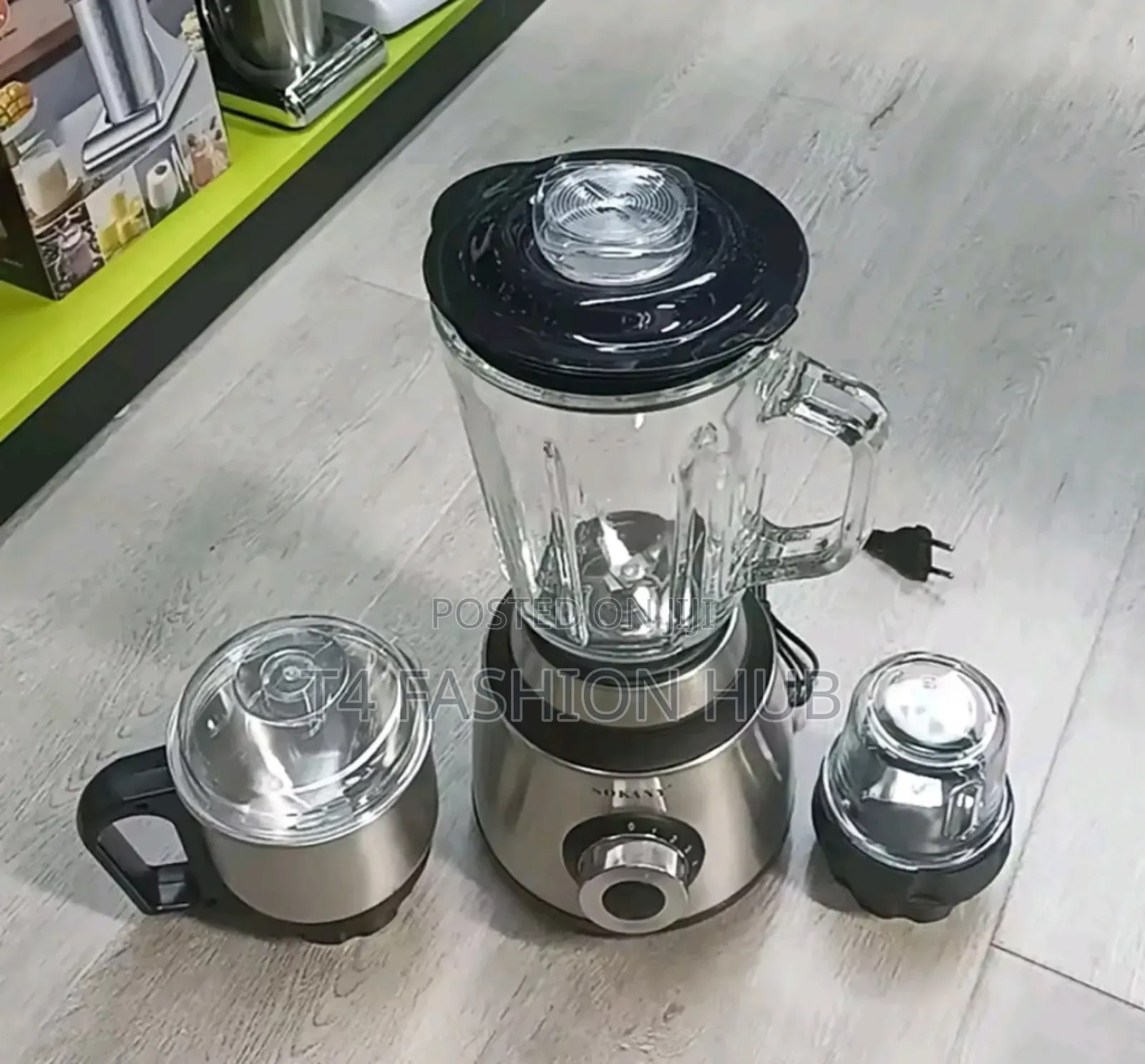 3-in-1 Blender 1.5l Glass Jar,1000w,150g Grinder, 300g Grinder