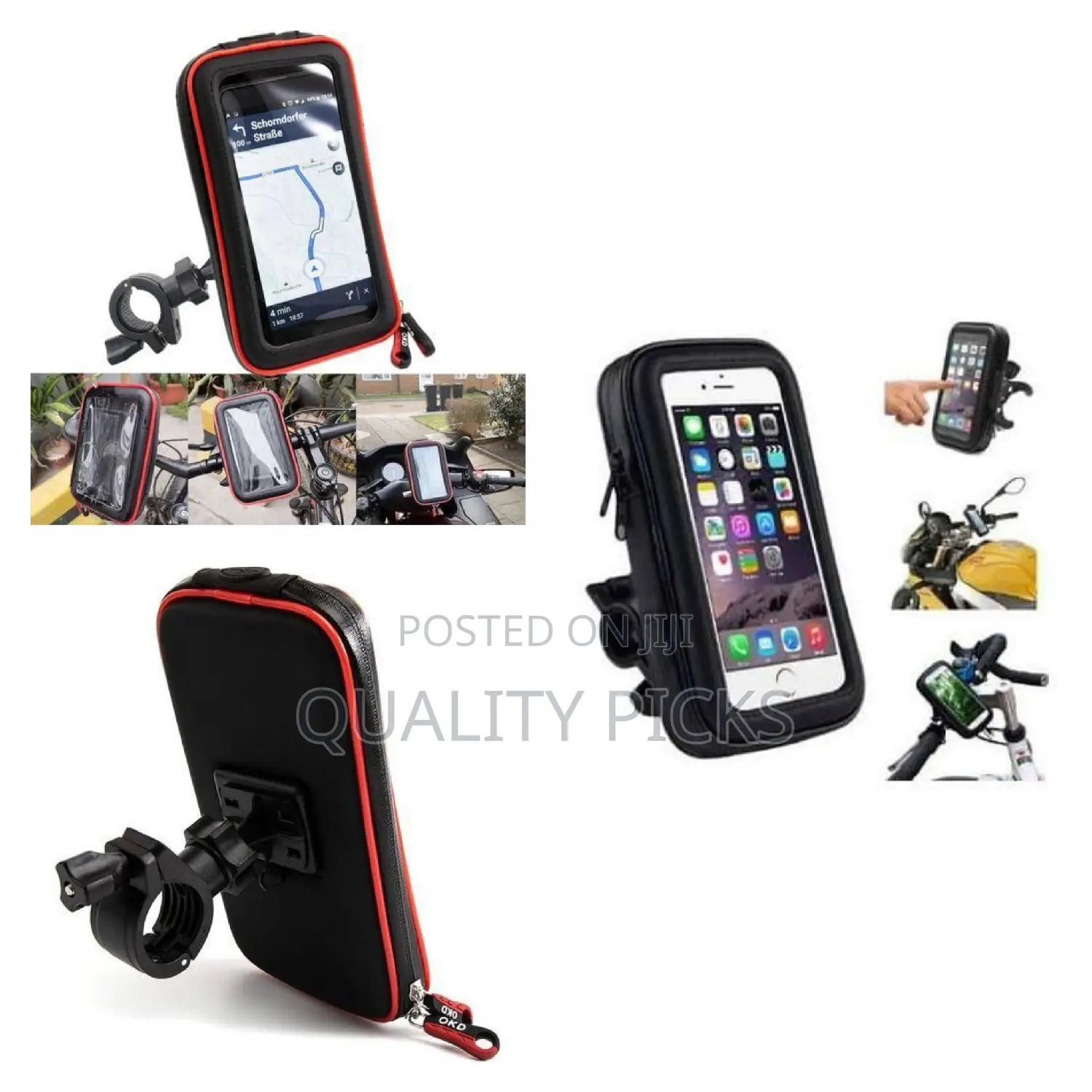 Weather Resistant Bike Mount Cell Phone Holder