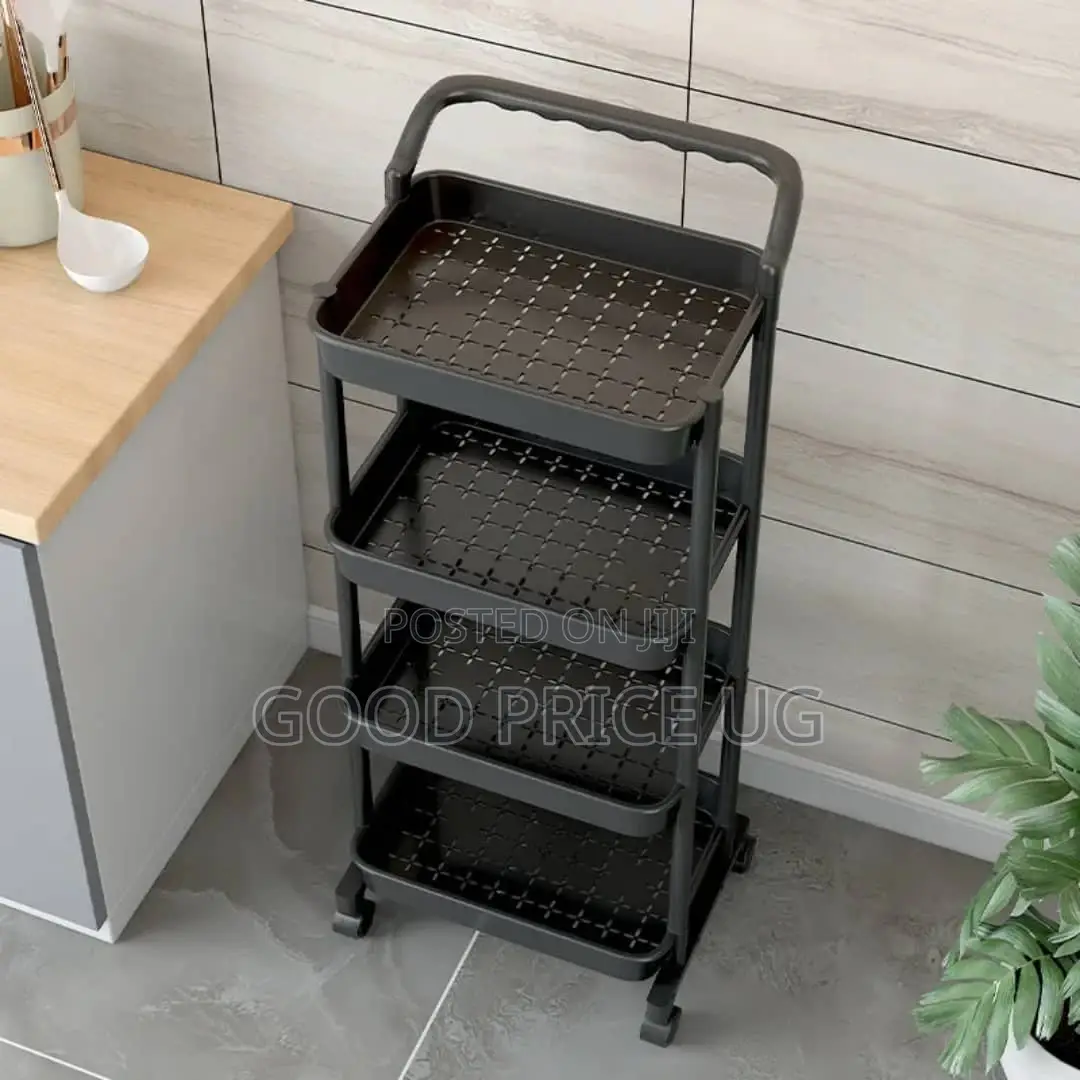 Versatile 4-Tier Rolling Storage Trolley