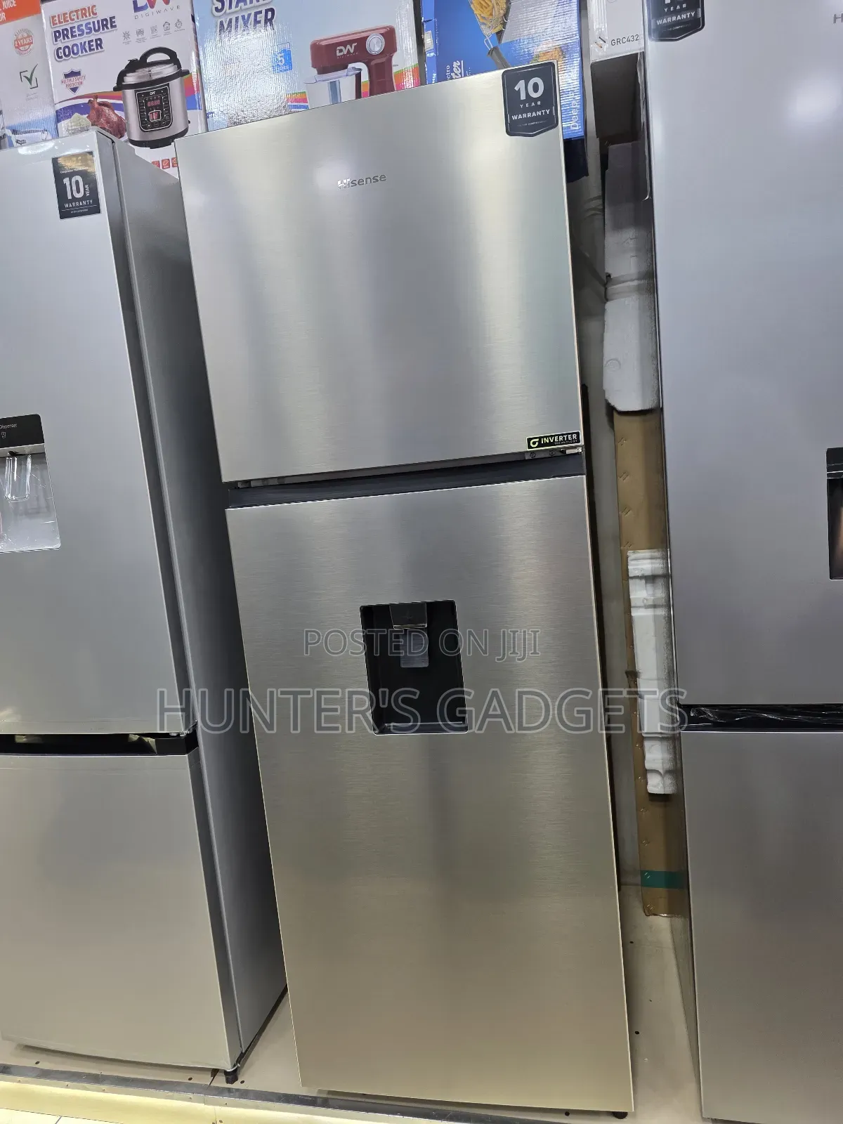 Hisense 419 Litres Double Door Frost Free Stainless Rechargeable New