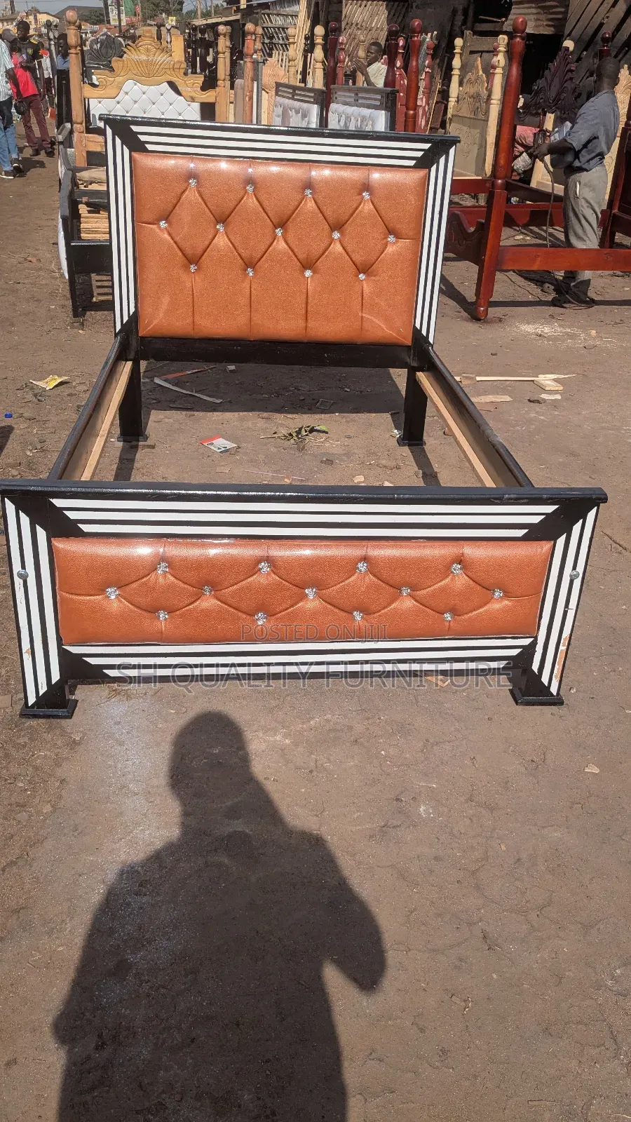 Brown Leather Bed 4*6