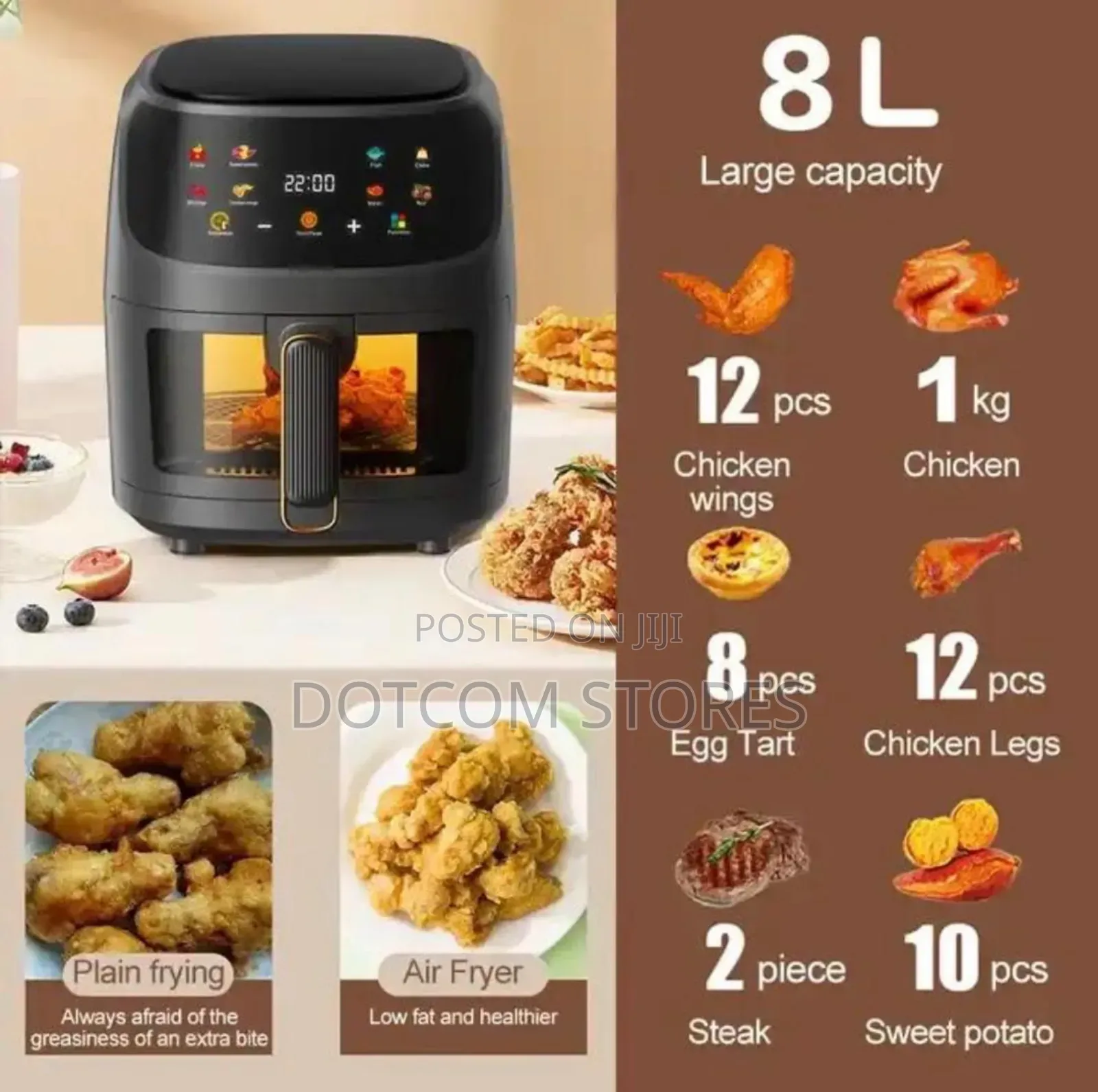 8l Silver Crest Digital Air Fryer