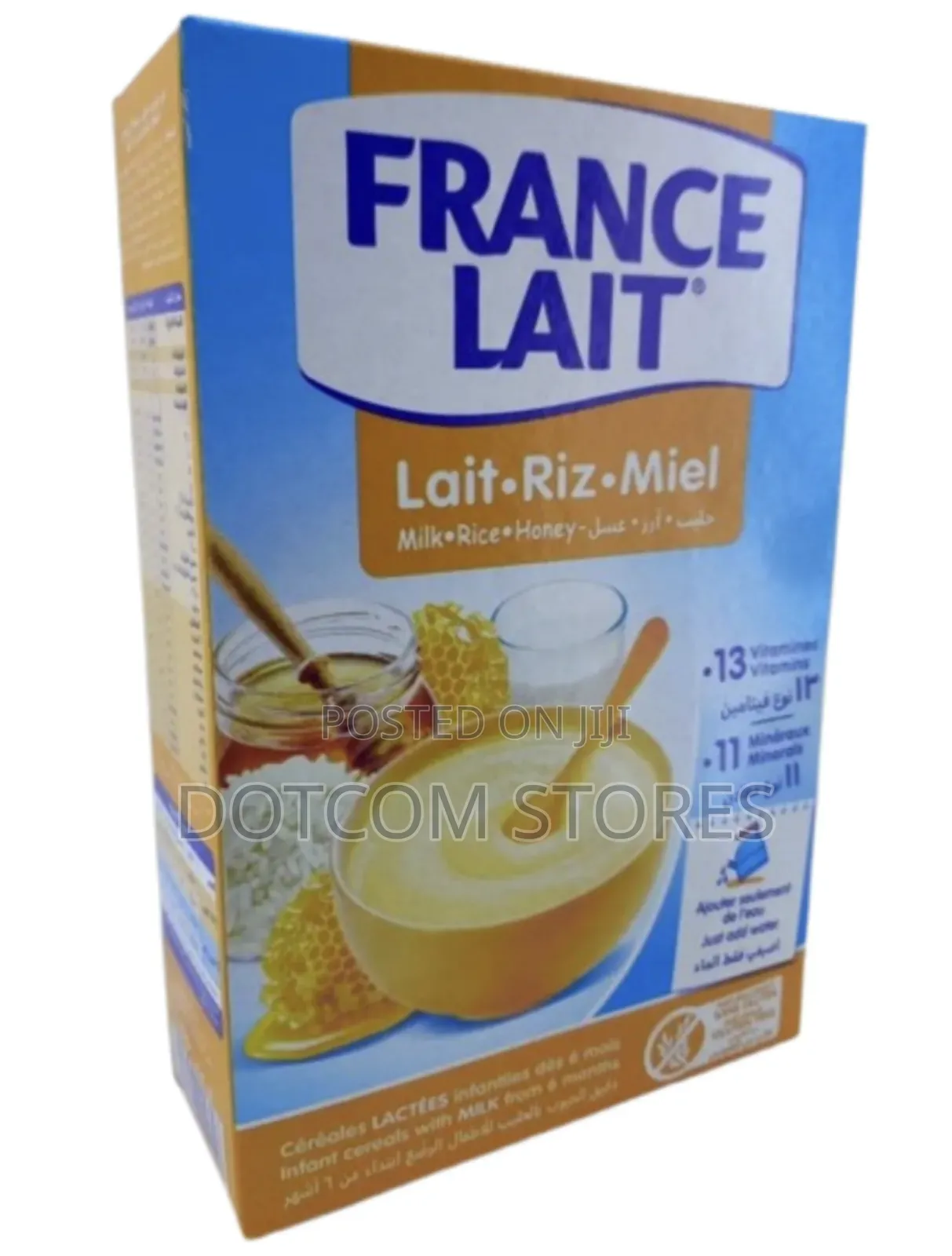 Package of France Lait Infant Rice Cereal With Milk and Honey,