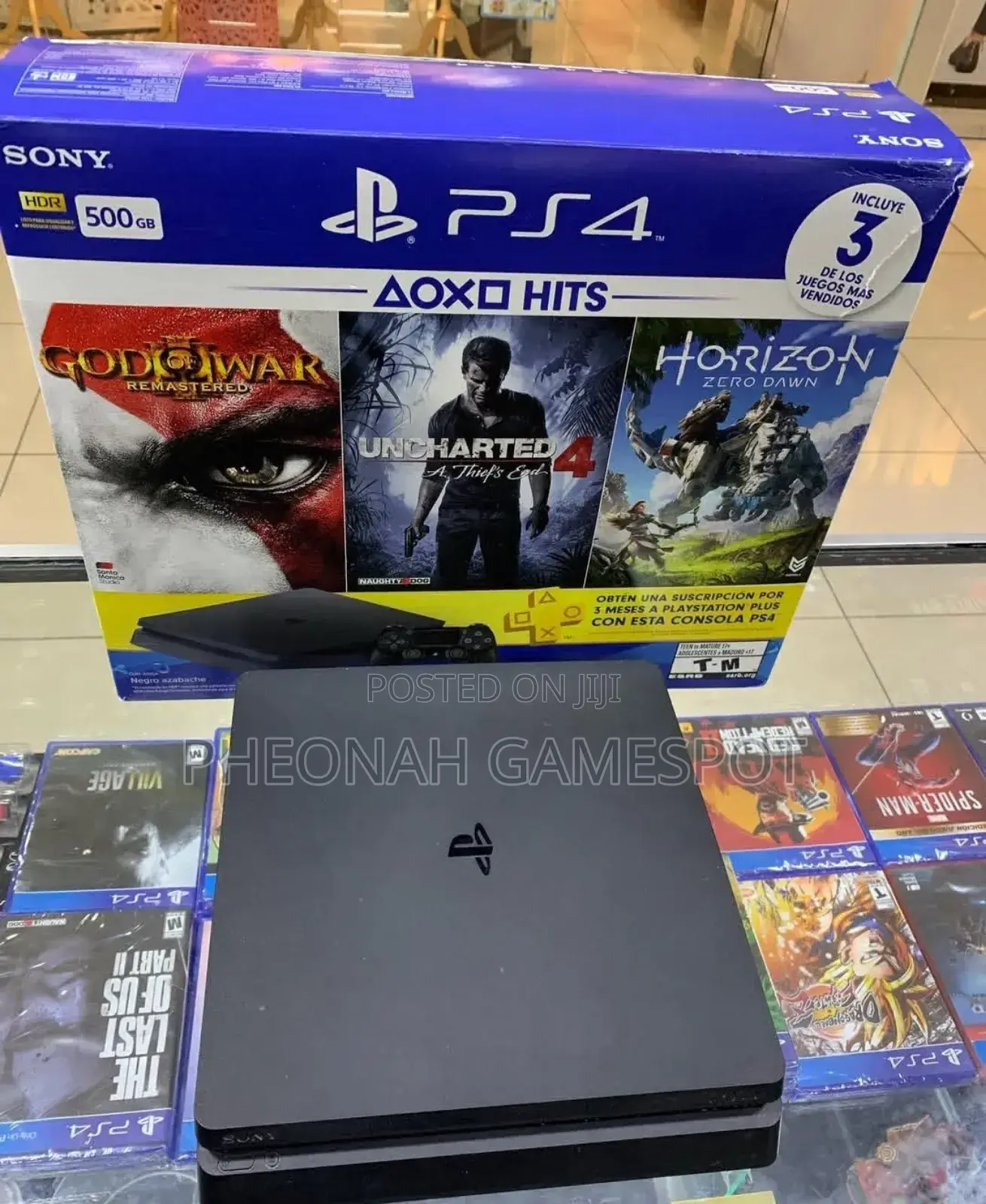 Playstation 4;- Ps4 Slim. 12 Games. Two Pads for You and Your Friend