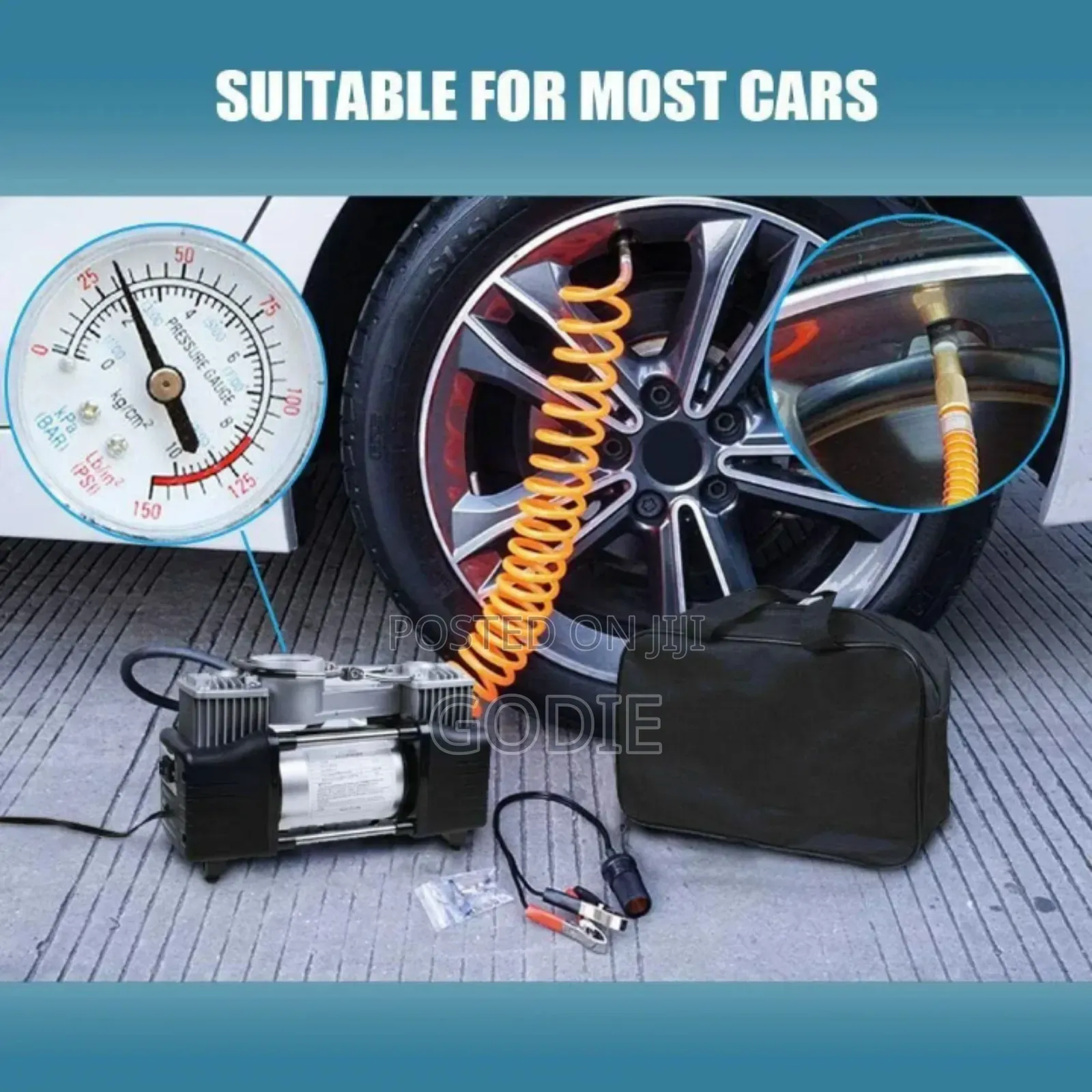Heavy Duty 12v Portable Air Compressor.